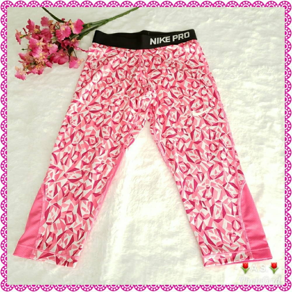 Nike Pro Dri-Fit Kid's Geometric Print Leggings M